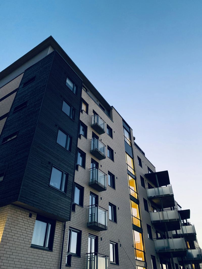 Modern residential apartment building